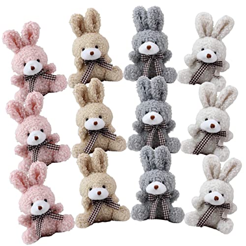 KONTONTY 12 Stück Kawaii Flauschige Schlüsselanhänger Cartoon Hase Schlüsselanhänger Lanyard Frauen Mädchen Kinder Party Favor Dekorativer Schlüsselanhänger Zufällige Farbe von KONTONTY