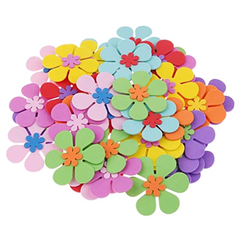 KONTONTY 120 Stück Dekorative Schaumstoffblumen für DIY Projekte Bastelarbeiten Schuldekorationen und Kreative und Blumenarrangements von KONTONTY