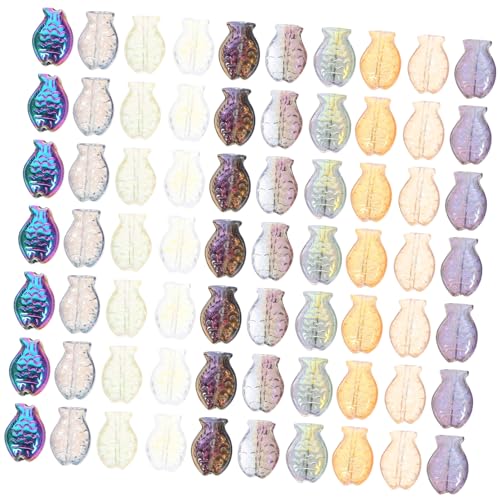 KONTONTY 120 Stück Teiliges Glasfischperlen für Armbänder Bunte Lose Glasperlen mit Glatter Oberfläche für Diy Schmuckherstellung Kreative Bastelperlen für Freundschaftsarmbänder und KONTONTY 120 Stück Teiliges Glasfischperlen für Armbänder Bunte Lose Glasperlen mit Glatter Oberfläche für Diy Schmuckherstellung Kreative Bastelperlen für Freundschaftsarmbänder und von KONTONTY