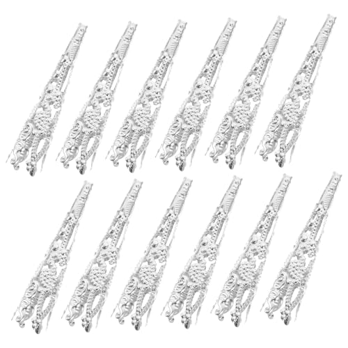 KONTONTY 120Stücke Perlenkappen für Schmuck DIY Kegelförmige Metallabstandshalter Rostbeständige Perlenendkappen für Armbänder für Heimwerkerbedarf von KONTONTY