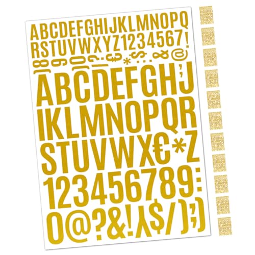 KONTONTY 12Blätter Selbstklebende und Zahlenaufkleber für DIY Projekte Hausdekorationen Briefkastenbeschriftung und Scrapbooking von KONTONTY
