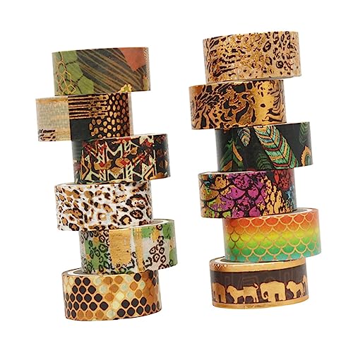 KONTONTY 12Rollen DIY Tiermuster Washi Tape Farbige Klebebänder für Scrapbooking Party Dekoration Leicht zu Reißen Beschreibbar Elegantes Design KONTONTY 12Rollen DIY Tiermuster Washi Tape Farbige Klebebänder für Scrapbooking Party Dekoration Leicht zu Reißen Beschreibbar Elegantes Design von KONTONTY