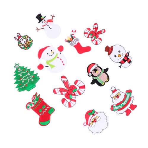 KONTONTY 12Stücke Cartoon Weihnachts Patches Aufbügelbare Applikationen für DIY Dekoration Lustige Stickerei Aufnäher für Kleidung Taschen Hüte Hochwertige Stoffe KONTONTY 12Stücke Cartoon Weihnachts Patches Aufbügelbare Applikationen für DIY Dekoration Lustige Stickerei Aufnäher für Kleidung Taschen Hüte Hochwertige Stoffe von KONTONTY