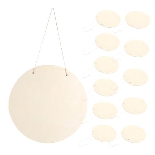 KONTONTY 12Stücke Teiliges Runde Holzschildset Unbehandelte Blanko Holzscheiben für DIY Bastelprojekte Dekoration und für Malerei KONTONTY 12Stücke Teiliges Runde Holzschildset Unbehandelte Blanko Holzscheiben für DIY Bastelprojekte Dekoration und für Malerei von KONTONTY