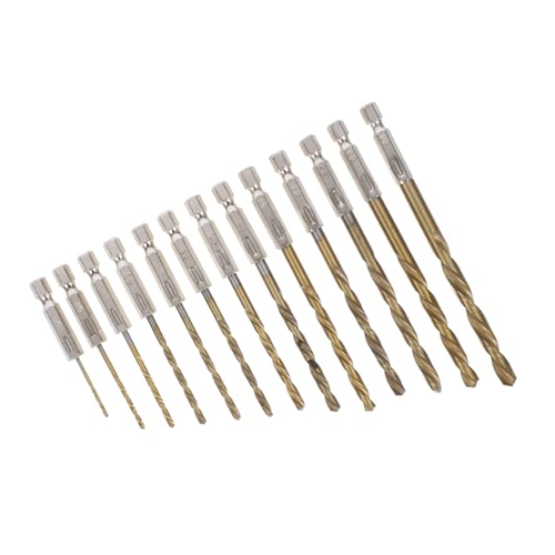 KONTONTY 13 Stück Bohrer-Set Mauerwerk Twist fliesenschneidmaschine fliesen schneidemaschine metallic Bohrersatz diomentpanting Bohrer aus Zement Mehrzweck-Spiralbohrer Stahl von KONTONTY