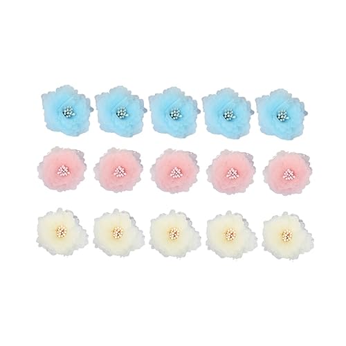 KONTONTY 15 Stück Diy Blume Für Kleidung Dekoration Festival-accessoires Für Damen Blau Dekorative Blumen Fälschung Glyzinien Für Die Inneneinrichtung Künstlich Stoffblumen Mini von KONTONTY
