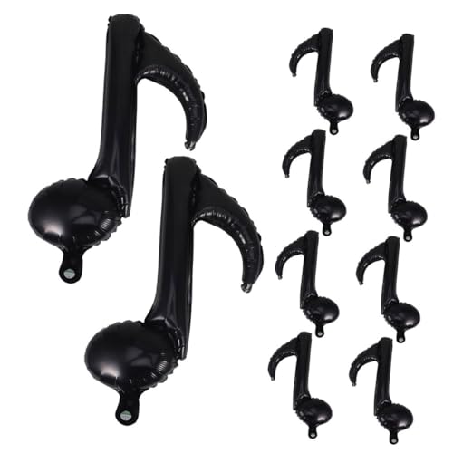 KONTONTY 15 Stück Musiknoten Folienballons Schwarz Dekoration für Konzerte Partys und Feierlichkeiten Vielseitig Einsetzbar für Drinnen und Draußen von KONTONTY