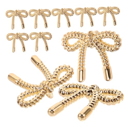 KONTONTY 15 Stück Schleifen Knöpfe Schleifenknöpfe Aus Metall Mantelknöpfe Schleifenförmige Knöpfe Aus Legierung Knopfapplikation Mit Schleife Hemdenknöpfe Hosenknopf Legierung Golden von KONTONTY