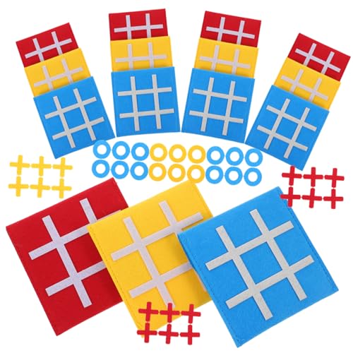 KONTONTY 15 Stück Teiliges Ticktacktoe für Interaktives Lernspiel mit Filzbrett für Strategisches und Kognitive für Reisen und Familie KONTONTY 15 Stück Teiliges Ticktacktoe für Interaktives Lernspiel mit Filzbrett für Strategisches und Kognitive für Reisen und Familie von KONTONTY