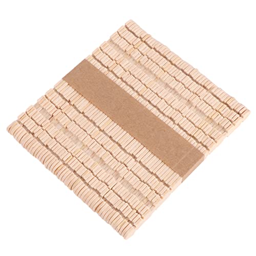 KONTONTY 150 Stück Holz Bastelstäbchen für Diy Projekte Holzstäbchen für Eiscreme Handwerksmaterial für Kindergarten und Kreative Bastelideen Burlywood von KONTONTY