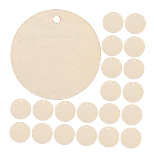 KONTONTY 150 Stück Holzscheiben mit Vorgebohrtem Naturbelassene Kleine Holzrundlinge aus Lindenholz Vielseitig für DIY Holzanhänger Bemalbare Holzscheiben Dekorative Weihnachtsornamente KONTONTY 150 Stück Holzscheiben mit Vorgebohrtem Naturbelassene Kleine Holzrundlinge aus Lindenholz Vielseitig für DIY Holzanhänger Bemalbare Holzscheiben Dekorative Weihnachtsornamente von KONTONTY