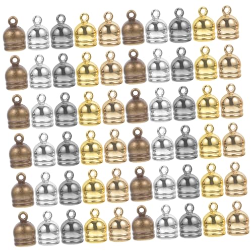KONTONTY 150 Stück Tassel Endkappen für DIY Schmuckherstellung Langlebige Kordelabschlüsse Innenmaß Geeignet für Armband Halskette und Ohrring Zubehör Leicht und Tragbar von KONTONTY