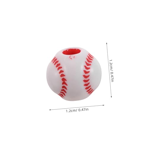 KONTONTY 150 Stück Teiliges Acryl Baseball Spacer Perlen für Schmuckherstellung Haltbare Sport themen Beads für DIY Armbänder Halsketten Ohrringe und Schlüsselanhänger Farbecht und Kreativ von KONTONTY