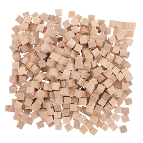 KONTONTY 1500 Stück Für Die Frühkindliche Bildung Kiefernholzblöcke Mini -blöcke Holzwürfel Unvollendet Werkzeuge Für Kleinkinder Bauspielzeug Für Bausteine Hölzern Beige von KONTONTY