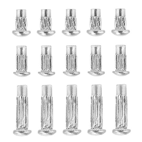 KONTONTY 1500 Stück Solid Fixed Rivets Knurled Halbkugelige Nieten Robustem Material für Vielseitige Anwendungen Hohe Festigkeit und Einfache Installation von KONTONTY