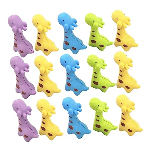 KONTONTY 15Stücke Teiliges Abnehmbarer Tier-radiergummis für Junge Mädchen Bunte Giraffen-radierer Kreative und Niedliche Designs Mitgebsel für Partys und Geschenktüten von KONTONTY