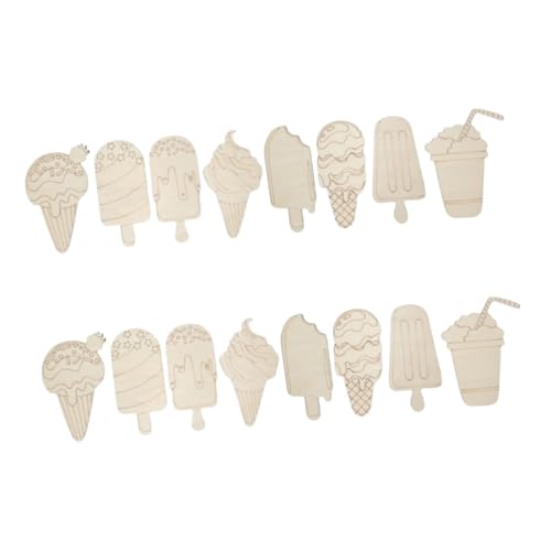 KONTONTY 16 Stück Teiliges Holz Eiscreme Ausschneideformen Unbemalte Diy Holzstücke für Kreative Sommer Malprojekte und Kinderhandwerk für Partys und Schulveranstaltungen KONTONTY 16 Stück Teiliges Holz Eiscreme Ausschneideformen Unbemalte Diy Holzstücke für Kreative Sommer Malprojekte und Kinderhandwerk für Partys und Schulveranstaltungen von KONTONTY
