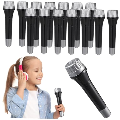 KONTONTY 16 Stück Teiliges Mikrofon Schwarzes Kunststoff Fake Mikrofon Prop für Robuste Bühnenrequisiten Leicht und Tragbar für Kostüme Karaoke Rollenspiele und Partyspaß KONTONTY 16 Stück Teiliges Mikrofon Schwarzes Kunststoff Fake Mikrofon Prop für Robuste Bühnenrequisiten Leicht und Tragbar für Kostüme Karaoke Rollenspiele und Partyspaß von KONTONTY
