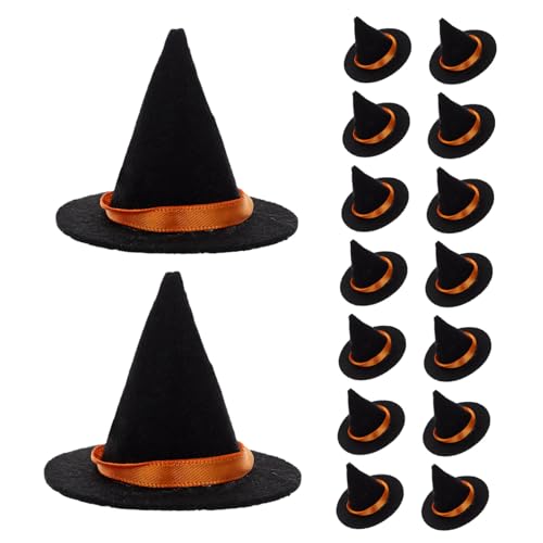 KONTONTY 16 Stück Teiliges Mini Hexenhüte aus Schwarzem Filz Kleine Halloween Dekoration Vielseitige Flaschenverschlüsse und Puppenhüte Einfache Anwendung Kompakte für DIY und Party-deko KONTONTY 16 Stück Teiliges Mini Hexenhüte aus Schwarzem Filz Kleine Halloween Dekoration Vielseitige Flaschenverschlüsse und Puppenhüte Einfache Anwendung Kompakte für DIY und Party-deko von KONTONTY