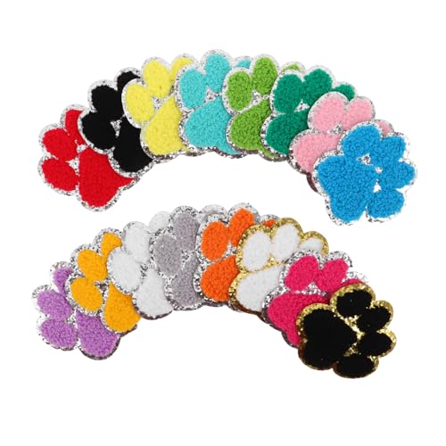 KONTONTY 16 Stück Teiliges Silberumrandete Tierpfoten Bügelapplikationen Bestickte Chenille Patches zum Aufnähen und Aufbügeln Vielseitige Reparatur Diy-patches für Kleidung Hüte Jeans und KONTONTY 16 Stück Teiliges Silberumrandete Tierpfoten Bügelapplikationen Bestickte Chenille Patches zum Aufnähen und Aufbügeln Vielseitige Reparatur Diy-patches für Kleidung Hüte Jeans und von KONTONTY