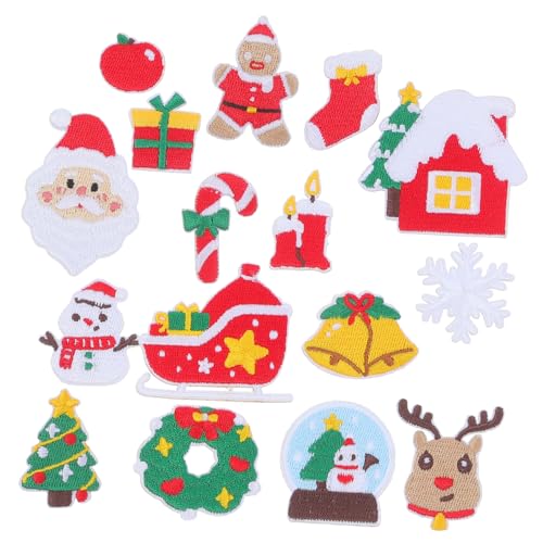 KONTONTY 16 Stück Weihnachts-aufnäher Zum Aufbügeln, Süßer Weihnachtsmann, Zum Aufnähen, Reparatur, Bestickte Applikation, Weihnachtsferien, Diy-handwerk Für Kostüm, Kleidung, Rucksack, KONTONTY 16 Stück Weihnachts-aufnäher Zum Aufbügeln, Süßer Weihnachtsmann, Zum Aufnähen, Reparatur, Bestickte Applikation, Weihnachtsferien, Diy-handwerk Für Kostüm, Kleidung, Rucksack, von KONTONTY