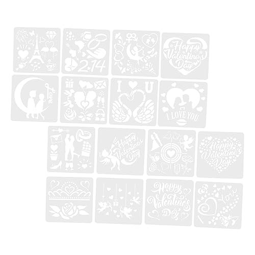 KONTONTY 16 Stück vorlage zum ausschneiden von briefen schriftschablonen bastelvorlagen valentine decoration klein groß Wand hohle Zeichnungsvorlage festliche Zeichnungsvorlage das Haustier von KONTONTY