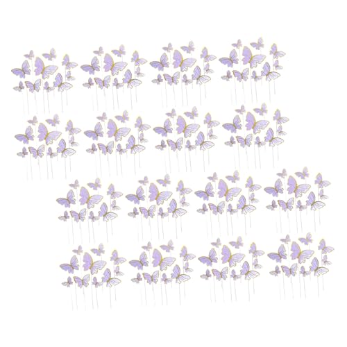 KONTONTY 160 Stück Teiliges Schmetterling Tortendeko mit Goldgestreiften Schmetterlinge Cake Toppers für Geburtstag Hochzeit Anpassbare Kuchen Cupcake-dekoration für Dessert und Muffins KONTONTY 160 Stück Teiliges Schmetterling Tortendeko mit Goldgestreiften Schmetterlinge Cake Toppers für Geburtstag Hochzeit Anpassbare Kuchen Cupcake-dekoration für Dessert und Muffins von KONTONTY