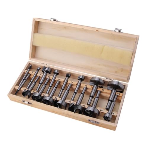 KONTONTY 16Stücke Teiliges Set Lochöffner Holzbohrer Für Präzise Holzarbeiten Hochwertigem Für Industrielle Anwendungen Und Modellbau Kompatibel von KONTONTY