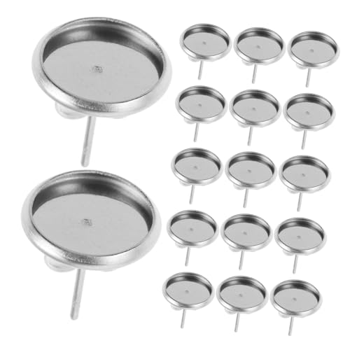 KONTONTY 180 Stück Teiliges Edelstahl Cabochon Rohlinge mit Lünette und Ohrmutter Leichte Vielseitige Post Cup Ohrstecker DIY Schmuckherstellung für Individuelle Designs KONTONTY 180 Stück Teiliges Edelstahl Cabochon Rohlinge mit Lünette und Ohrmutter Leichte Vielseitige Post Cup Ohrstecker DIY Schmuckherstellung für Individuelle Designs von KONTONTY