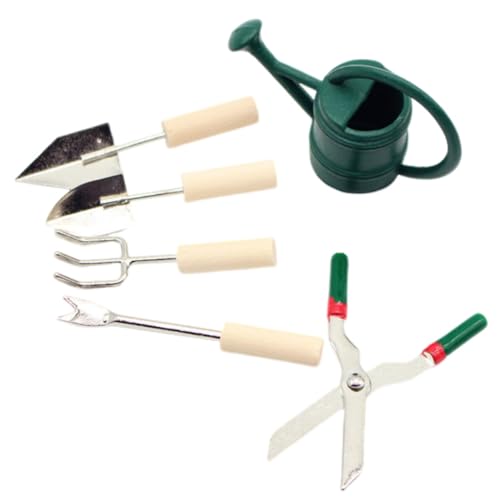 KONTONTY 1Satz Gartenwerkzeug Set Gießkanne Zubehör für Puppenhaus für Wohnaccessoire Langlebige Dekoration für DIY Projekte und Mikroszenen von KONTONTY
