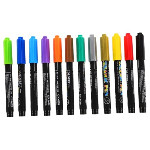 KONTONTY 1Satz Keramik Marker Set mit Weicher Spitze Farben für Projekte und Permanentmarker für Kunsthandwerk und DIY Dekorationen von KONTONTY