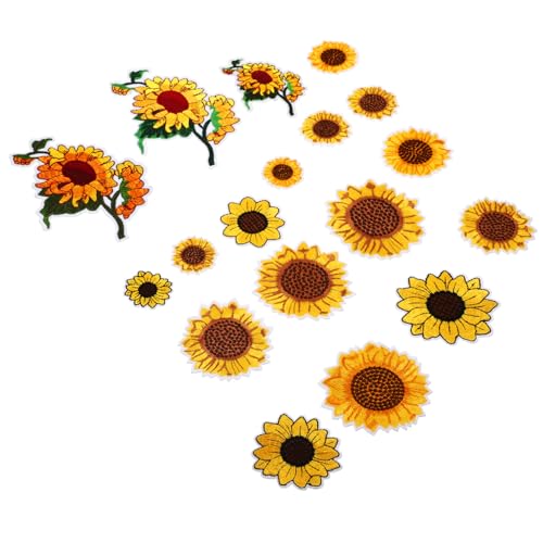 KONTONTY 1Satz Sonnenblumen Aufnäher zum Aufbügeln Bestickte Flicken für Jeans Rucksäcke und Kleidung Langlebige Dekoration für Individuelles Design KONTONTY 1Satz Sonnenblumen Aufnäher zum Aufbügeln Bestickte Flicken für Jeans Rucksäcke und Kleidung Langlebige Dekoration für Individuelles Design von KONTONTY
