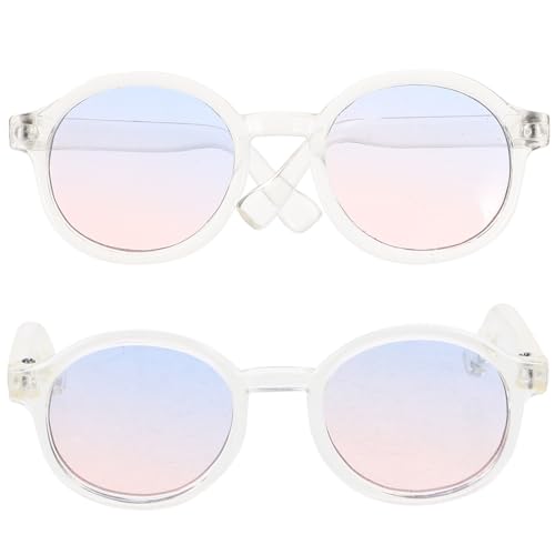 KONTONTY Modepuppen-Brille 2 Paar Mini-Puppen- Kunststoff Dekorative Brillen-Requisiten Für Projekte von KONTONTY