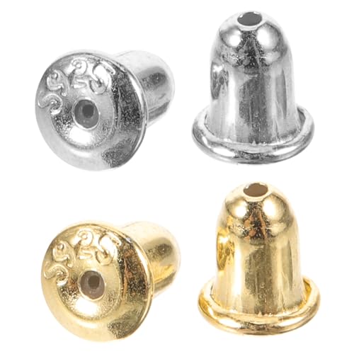 KONTONTY 2 Paare Ohrstecker Verschlüsse für Damen Ohrstopper Silber und Gold Praktische Ohrring Rückseiten für Diy Schmuckherstellung von KONTONTY