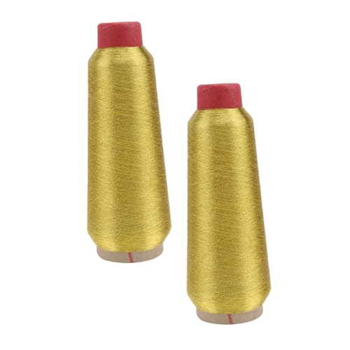 KONTONTY 2 Rollen Metallic Nähgarn für Stickmaschinen Reflektierendes Glitzer Garn für Diy Projekte Quilten Kreuzstich und Näharbeiten von KONTONTY
