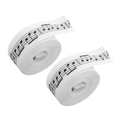 KONTONTY 2 Rollen Musiknoten Geschenkband Yards Dekorativ für Partys Hochzeiten Bouquets Feiertagsverpackungen Elegantes Design mit Einzigartigem Notenmotiv KONTONTY 2 Rollen Musiknoten Geschenkband Yards Dekorativ für Partys Hochzeiten Bouquets Feiertagsverpackungen Elegantes Design mit Einzigartigem Notenmotiv von KONTONTY