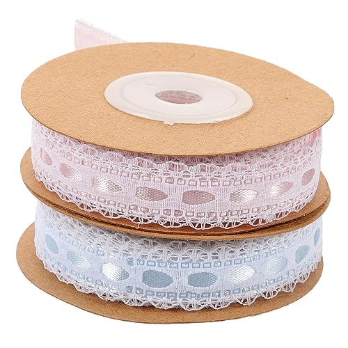KONTONTY 2 Rollen Spitzengewebe Bestickter Spitzenbesatz Basteln Elastisches Spitzenband Nähen Weißer Spitze Elastische Schnürsenkel Schier Trimmen Schneiderei Schleife Polyester KONTONTY 2 Rollen Spitzengewebe Bestickter Spitzenbesatz Basteln Elastisches Spitzenband Nähen Weißer Spitze Elastische Schnürsenkel Schier Trimmen Schneiderei Schleife Polyester von KONTONTY