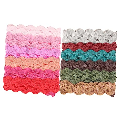 KONTONTY 2 Rollen Wellenband Biegefransenbesatz Bunte DIY Bastelbänder für Kleidung und Dekoration für Partys und Handarbeiten Einfach zu Verwenden KONTONTY 2 Rollen Wellenband Biegefransenbesatz Bunte DIY Bastelbänder für Kleidung und Dekoration für Partys und Handarbeiten Einfach zu Verwenden von KONTONTY