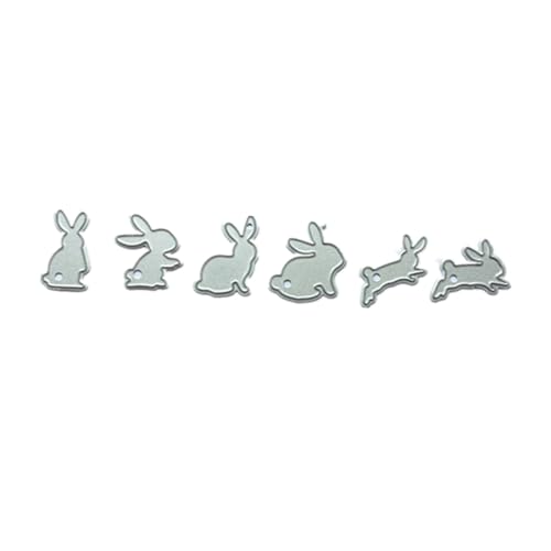 KONTONTY 2 Sätze 12 Stücke Kaninchen Rand Stanzform Schneideschablone für Scrapbooking Schneideschablone für Grußkarten Mini-Papierschneider Prägepapier stirbt die Karte Schneidwerkzeug von KONTONTY