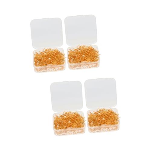 KONTONTY 2 Sätze Diy Ohrring Zubehör Ohrhaken Ohrverschluss Schmuckherstellung Goldfarbene Ohrringverschlüsse Langlebige Diy Schmuckteile Für Kreative Bastelprojekte 400 Stück * 2 von KONTONTY