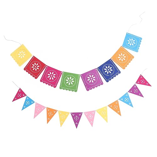 KONTONTY 2 Sätze Mexikanische Pinata Party Dekoration Hängende aus Filz Wimpel für Kindergeburtstag Sommerparty Gartenfeier Pool Event Lustige Fest Deko von KONTONTY
