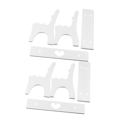 KONTONTY 2 Sätze Puppenhocker Mit Langen Beinen Sitzende Puppenstühle DIY Montage Puppenständer Klein Und Kompakt von KONTONTY