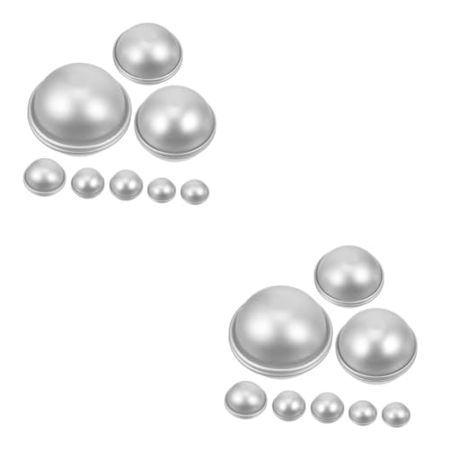 KONTONTY 2 Sätze Teiliges Badebomben Formset Mehrzweck Aluminiumform Für Diy Badekugeln Praktische Und Kreative Formen Für Badeerlebnisse 16 Stücke * 2 von KONTONTY