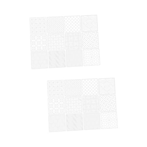KONTONTY 2 Sätze Teiliges Geometrisches Malvorlagen Für Wände Wiederverwendbare Schablonen Für Diy Kunstprojekte Für Kreative Dekorationen Und Malerei Von Möbeln Und Böden 12 Stück * 2 von KONTONTY