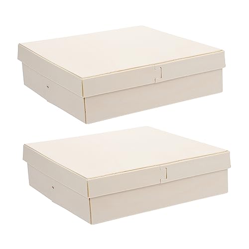 KONTONTY 2 Stück Aufbewahrungsbox aus Holz storage boxes aufbwahrungs-box Holzbox für Party vorratsboxen DIY Holzbox Körbe Mini-Aufbewahrungsbehälter für Kuchen Lebensmittelbehälter KONTONTY 2 Stück Aufbewahrungsbox aus Holz storage boxes aufbwahrungs-box Holzbox für Party vorratsboxen DIY Holzbox Körbe Mini-Aufbewahrungsbehälter für Kuchen Lebensmittelbehälter von KONTONTY