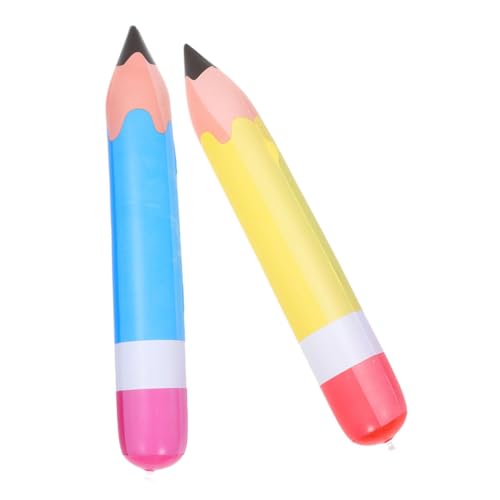 KONTONTY 2 Stück Aufblasbare Bleistifte Dekorationen Einhorn Geburtstagsdekorationen Willkommensbanner Klassenzimmer Bastelset Zirkus Thema Party Dekorationen Ballon Bleistift Pvc von KONTONTY