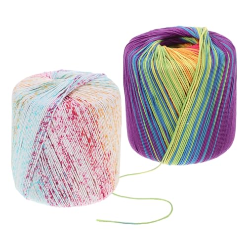 KONTONTY 2 Stück Baumwollgarn Robustes Häkelgarn für DIY Schals Hüte Babydecken Weiches und Reißfestes Garn für Handstricken und Kreative Handarbeitsprojekte KONTONTY 2 Stück Baumwollgarn Robustes Häkelgarn für DIY Schals Hüte Babydecken Weiches und Reißfestes Garn für Handstricken und Kreative Handarbeitsprojekte von KONTONTY