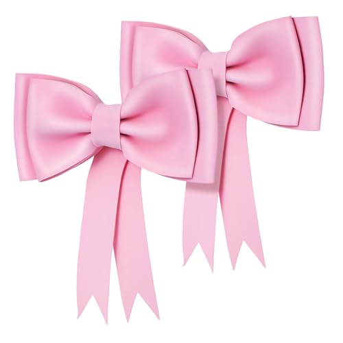 KONTONTY 2 Stück Bow Cake Topper Rosa Schleifen Tortendeko für Geburtstagsfeiern Hochzeit Jubiläen Leicht Wiederverwendbar Einfach zu Verwenden Eva Material von KONTONTY