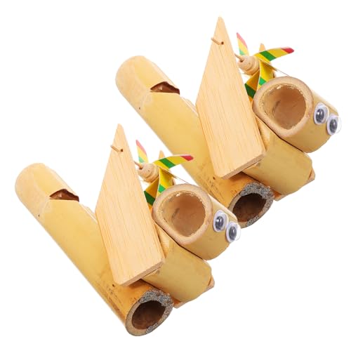 KONTONTY 2 Stück DIY Pfeifen für Bunte Vogelpfeifen aus Bambus Musikinstrument für Kreative Lernzeiten Sicher und Langlebig Lauter für Musikalische Erziehung von KONTONTY