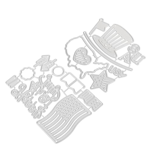 KONTONTY 2 Stück Der Unabhängigkeitstag Stirbt Scrapbooking-stanzformen Empfindliche Stanzform Stanzformen Für Papierhandwerk Prägemappen Silver Stahl Mit Hohem Kohlenstoffgehalt KONTONTY 2 Stück Der Unabhängigkeitstag Stirbt Scrapbooking-stanzformen Empfindliche Stanzform Stanzformen Für Papierhandwerk Prägemappen Silver Stahl Mit Hohem Kohlenstoffgehalt von KONTONTY